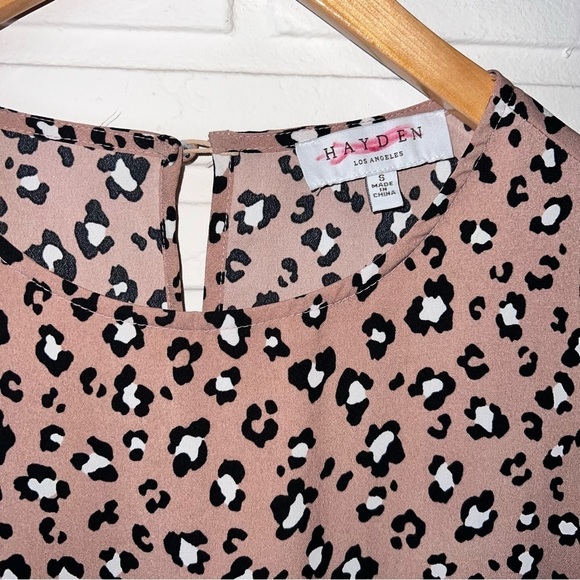 Hayden Brown Cheetah Animal Print Flowy Oversized Dress, Women’s Size Small - Picture 4 of 7